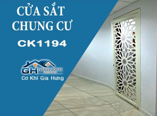 Mẫu cửa sắt chung cư CNC CK1194 đẹp tuyệt vời tại HQC Plaza - Bình Chánh